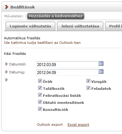 Naptár bejegyzések outlook exportja Ha az Outlook exportkor beállított időintervallum nem tartalmaz naptári bejegyzést, akkor erről figyelmeztető üzenetet kap, így elkerülhető a felesleges üres