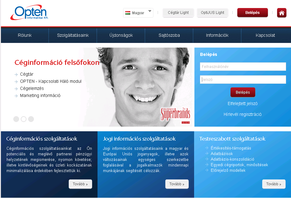 ONLINE FELÜLET ÁLTALÁBAN Az online felület előnye, hogy nem egyetlen géphez kötődik, így élő internetkapcsolattal bárhonnan elérhető ugyanaz a felület, csupán egy felhasználónév és jelszó szükséges