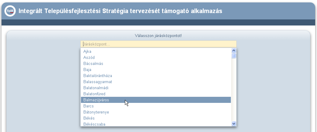 1. BEVEZETŐ Az Integrált Településfejlesztési Stratégiák (ITS) elkészítését támogató informatikai modul adott járásszékhely települések társadalmi gazdasági tényezőinek állapotát és változásait leíró