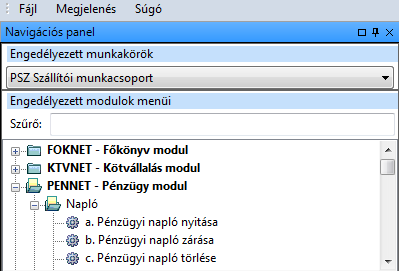 1.1.1 Előfeltételei 1.1.1.1 Pénzügyi napló nyitása Adott időszaki pénzügyi napló létrehozása (ha még nem létezik az érintett időszakra). PÉNZÜGYI MODUL / NAPLÓ / PÉNZÜGYI NAPLÓ NYITÁSA 1.1.1.2 Környezeti paraméterek kiválasztása Válasszuk ki a naplót, a bizonylati tömböt, majd a Szűrés és karbantartás jelölő pipáljuk be.