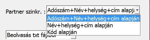 Név+helység+cím alapján Bizonylatok beolvasásakor a feladási modul a beolvasandó bizonylathoz tartozó partnert megpróbálja megkeresni helység, név és cím alapján a kettős könyvvitel állományában.