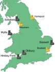 A brit atom fényes jövője AP1000 3 blokk ABWR 2+2 blokk NuGen (60% Toshiba-W, 40% GDF Suez) Sellafield/Moorside Horizon (100% Hitachi) Wylfa, Oldbury EDF Energy (66,5% EDF, 33,5% CGN) Hinkley Point,