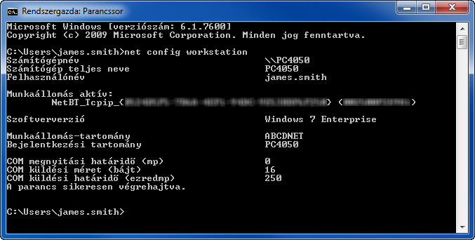 A készülék alapvető funkciói A [Bejelentkezési felhasználónév] adatainak ellenőrzése Ellenőrizze a Windows rendszerbe való bejelentkezésre használt tartománynevet és felhasználónevet.