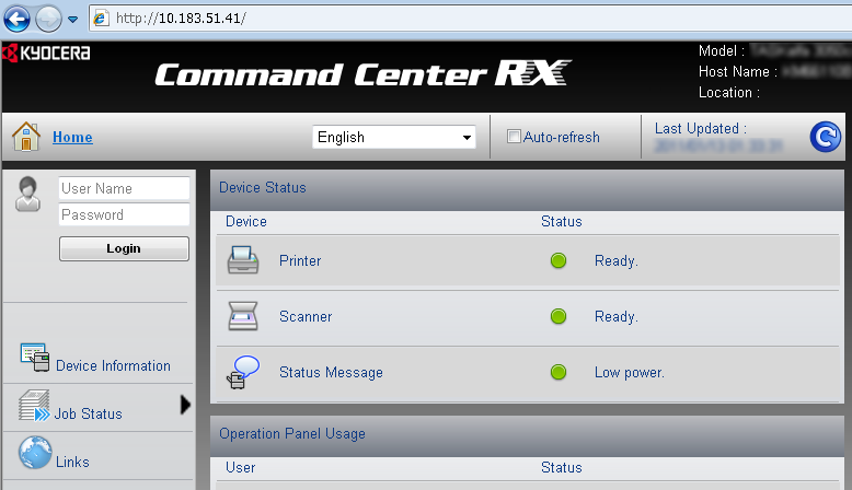 Felkészülés a használatra Command Center RX (e-mail beállítások) A Command Center RX egy olyan eszköz, amelyet többek között a gép működési állapotának ellenőrzésére és a biztonsági beállítások