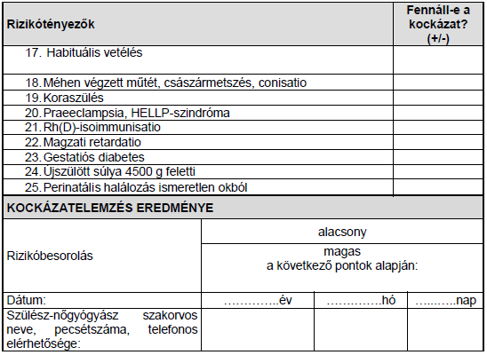 Egészségügyi szakmai irányelv A méhen belüli, élő várandósság