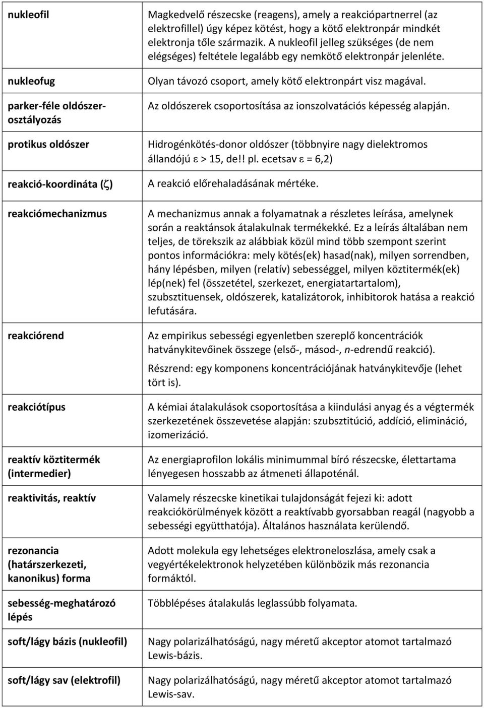 elektrofillel) úgy képez kötést, hogy a kötő elektronpár mindkét elektronja tőle származik. A nukleofil jelleg szükséges (de nem elégséges) feltétele legalább egy nemkötő elektronpár jelenléte.