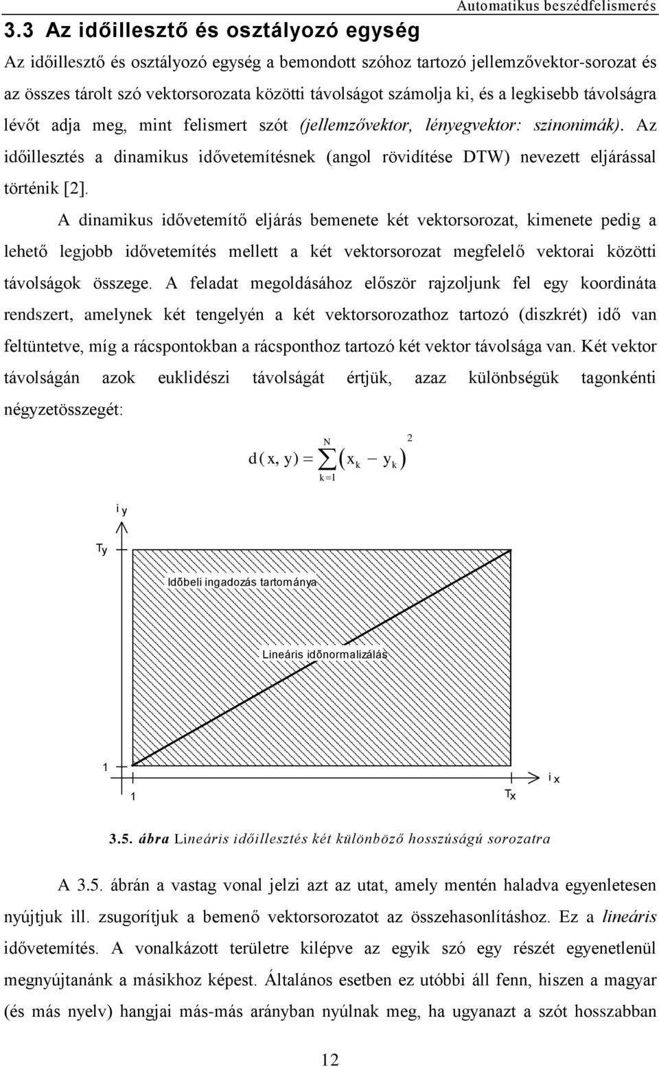 Az időillesztés a dinamikus idővetemítésnek (angol rövidítése DTW) nevezett eljárással történik [2].