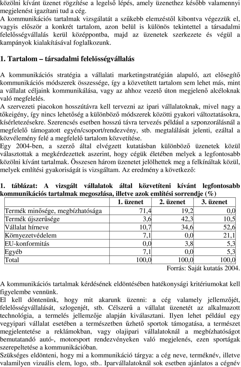 középpontba, majd az üzenetek szerkezete és végül a kampányok kialakításával foglalkozunk. 1.