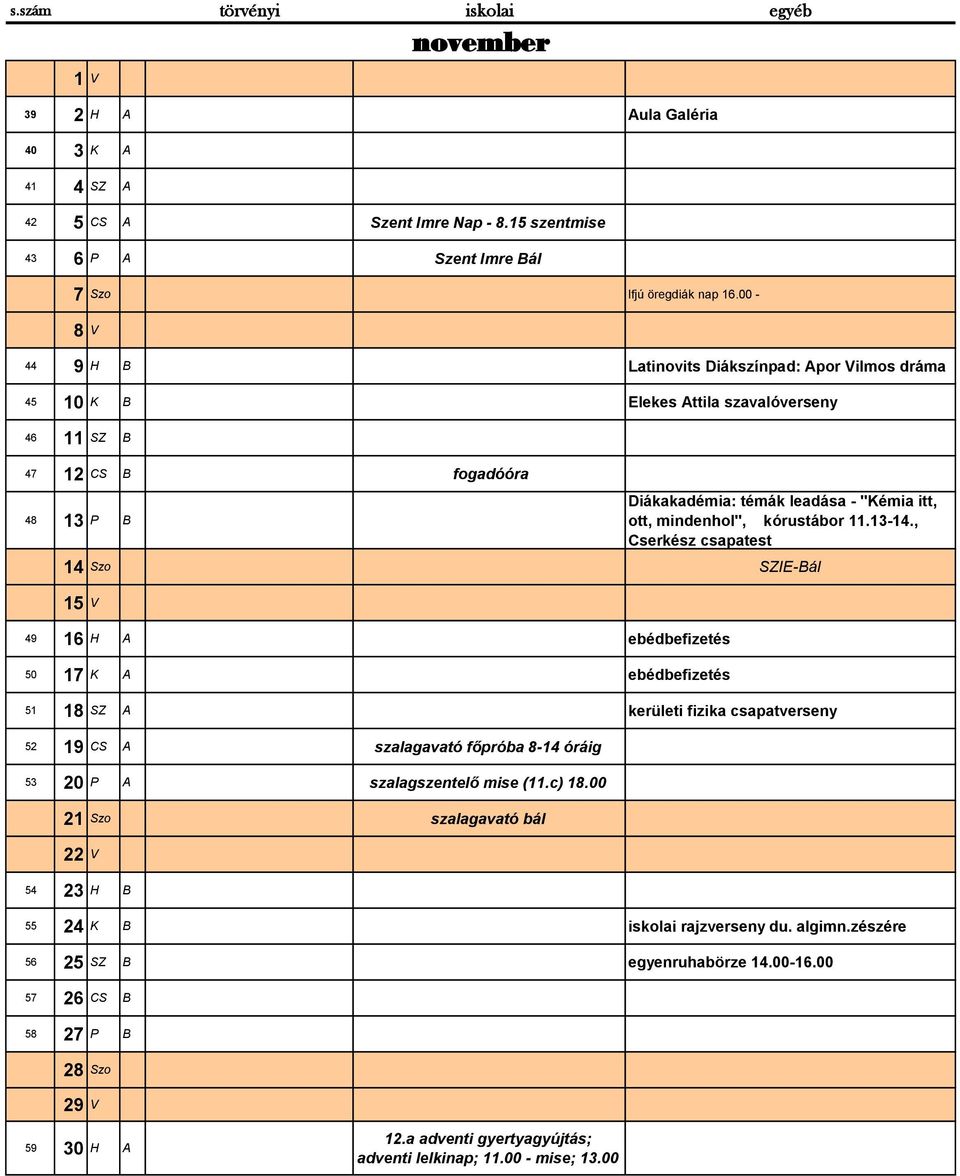 kórustábor 11.13-14.