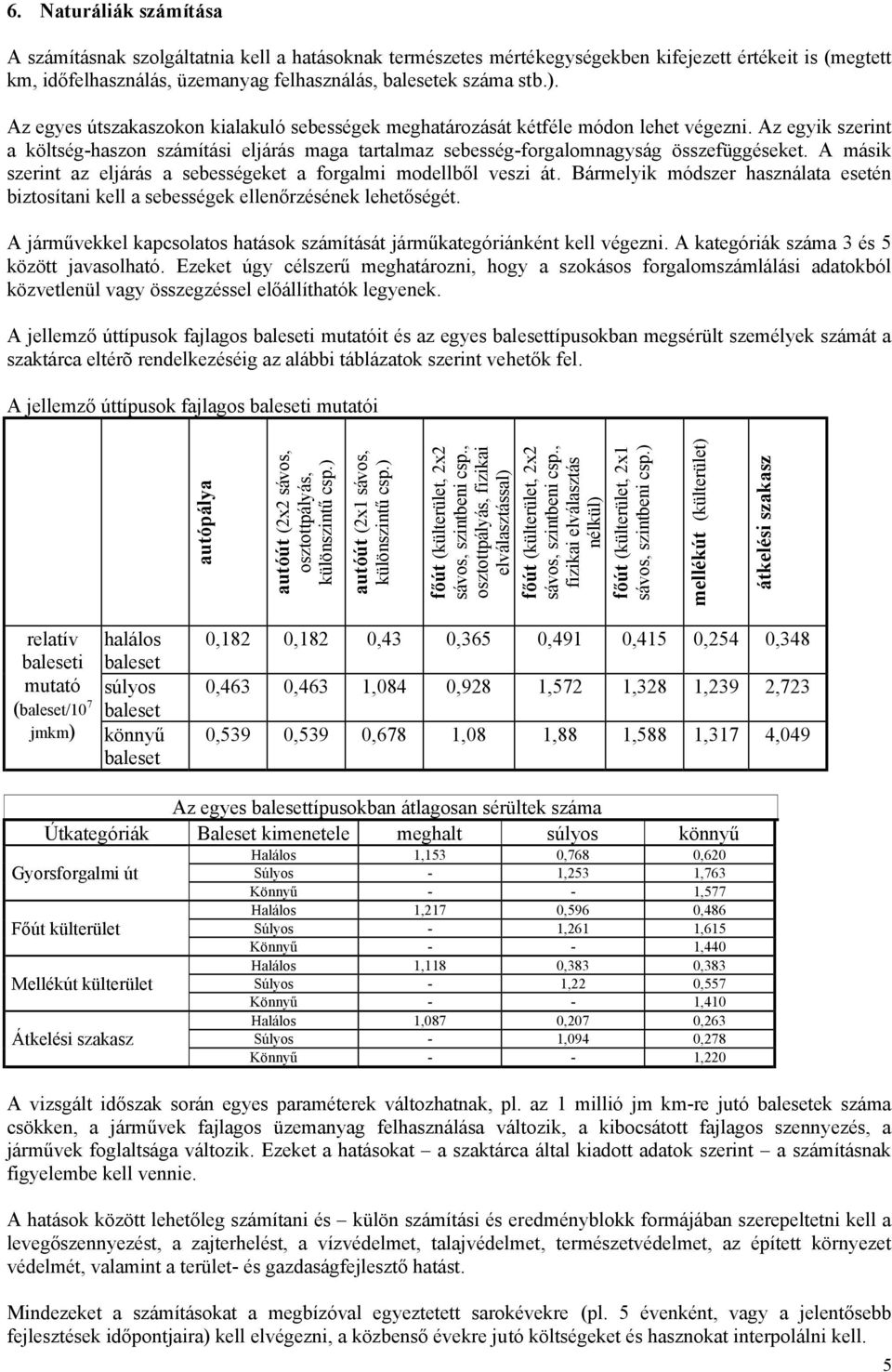 A másik szerint az eljárás a sebességeket a forgalmi modellből veszi át. Bármelyik módszer használata esetén biztosítani kell a sebességek ellenőrzésének lehetőségét.