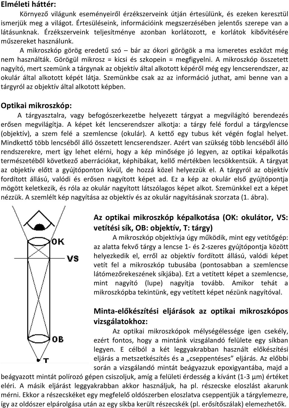 A mikroszkóp görög eredetű szó bár az ókori görögök a ma ismeretes eszközt még nem használták. Görögül mikrosz = kicsi és szkopein = megfigyelni.