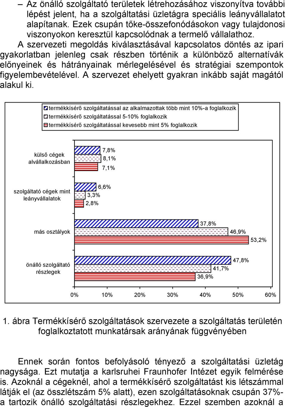 A szervezeti megoldás kiválasztásával kapcsolatos döntés az ipari gyakorlatban jelenleg csak részben történik a különböző alternatívák előnyeinek és hátrányainak mérlegelésével és stratégiai