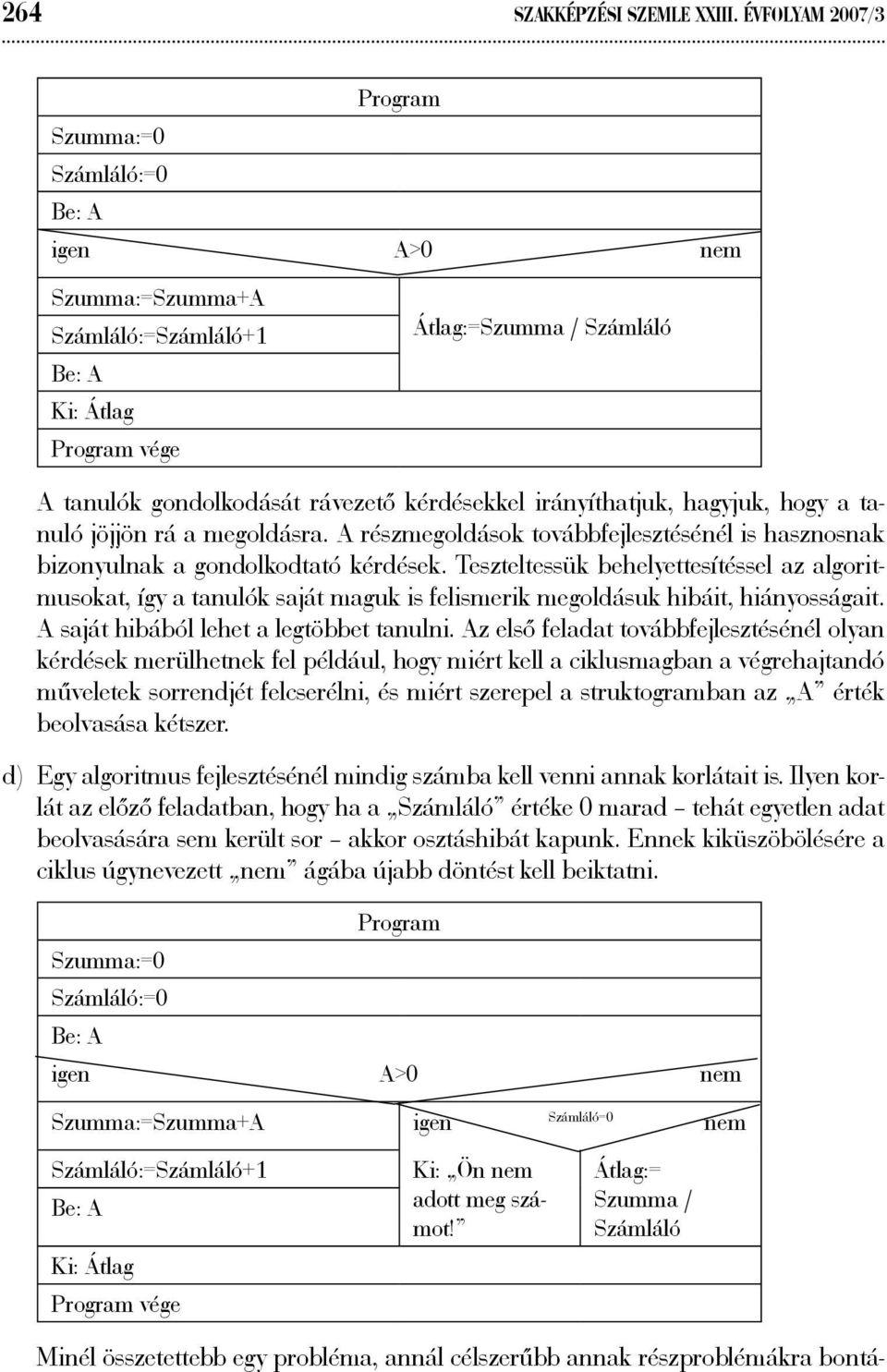 kérdésekkel irányíthatjuk, hagyjuk, hogy a tanuló jöjjön rá a megoldásra. A részmegoldások továbbfejlesztésénél is hasznosnak bizonyulnak a gondolkodtató kérdések.