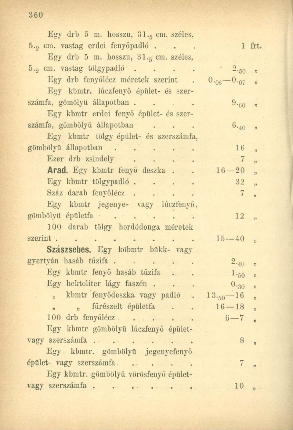 kbmtr fenyő deszka. kbmtr padló.... Száz darab fenyőlécz.... kbmtr jegenye- vagy lúczfenyő, gömbölyű épületfa 100 darab hordó donga méretek szerint...... Szászsebes.