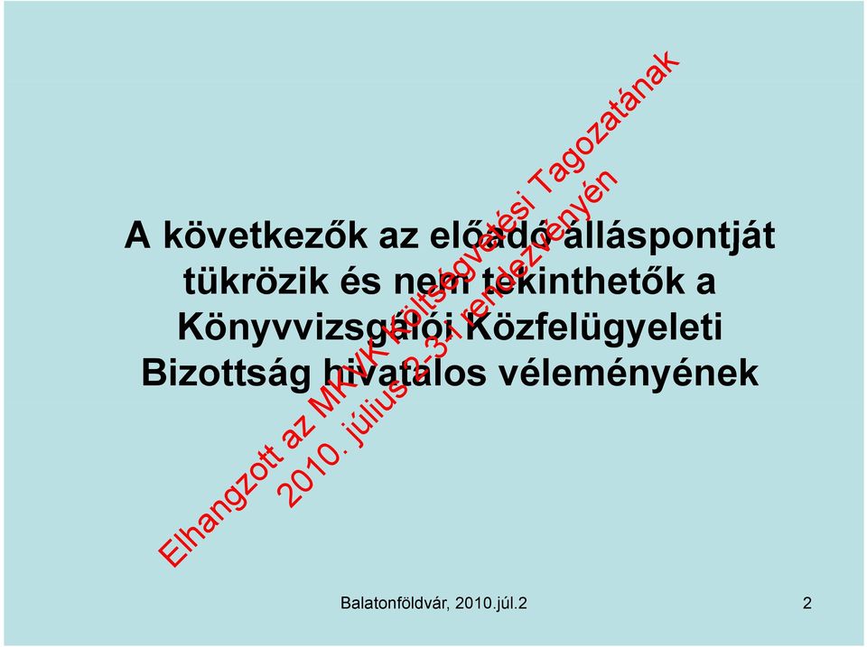 Könyvvizsgálói Közfelügyeleti Bizottság