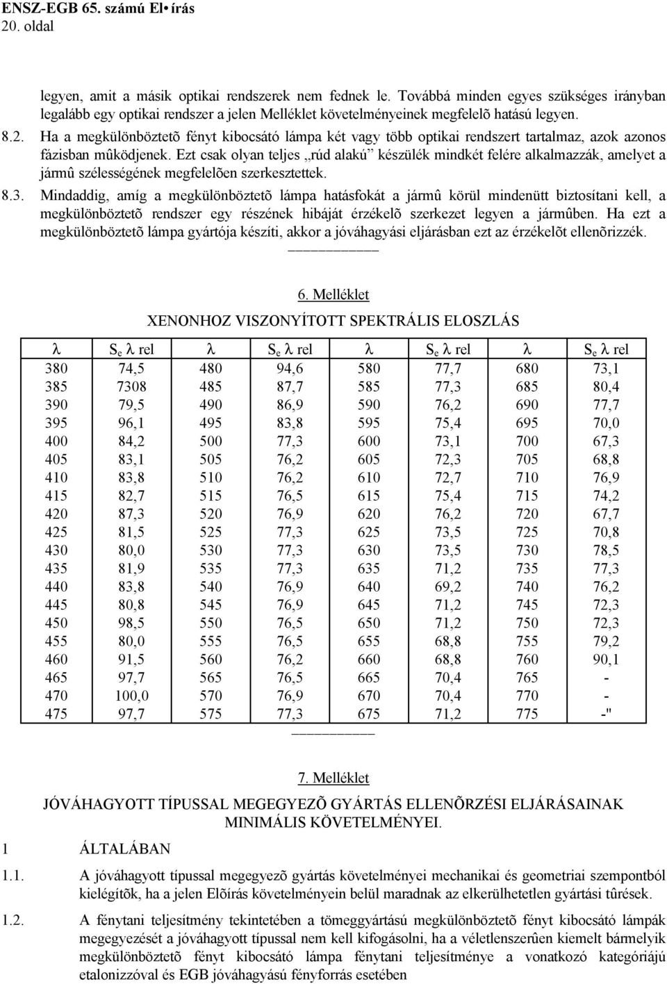 Mindaddig, amíg a megkülönböztetõ lámpa hatásfokát a jármû körül mindenütt biztosítani kell, a megkülönböztetõ rendszer egy részének hibáját érzékelõ szerkezet legyen a jármûben.