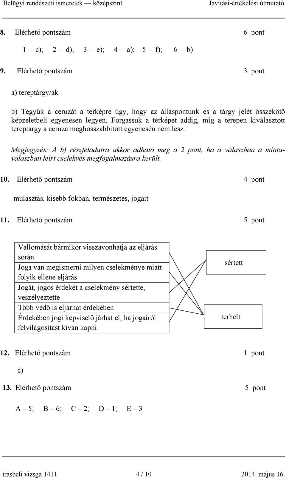 Forgassuk a térképet addig, míg a terepen kiválasztott tereptárgy a ceruza meghosszabbított egyenesén nem lesz.