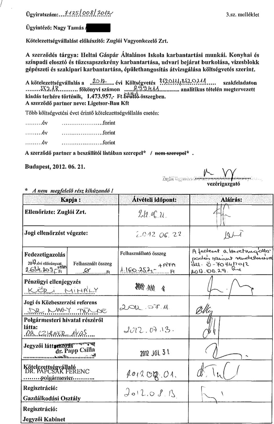 Konyhai és színpadi elosztó és tűzcsapszekrény karbantartása, udvari bejárat burkolása, vizesblokk gépészeti és szakipari karbantartása, épülethangosítás átvizsgálása költségvetés szerint.