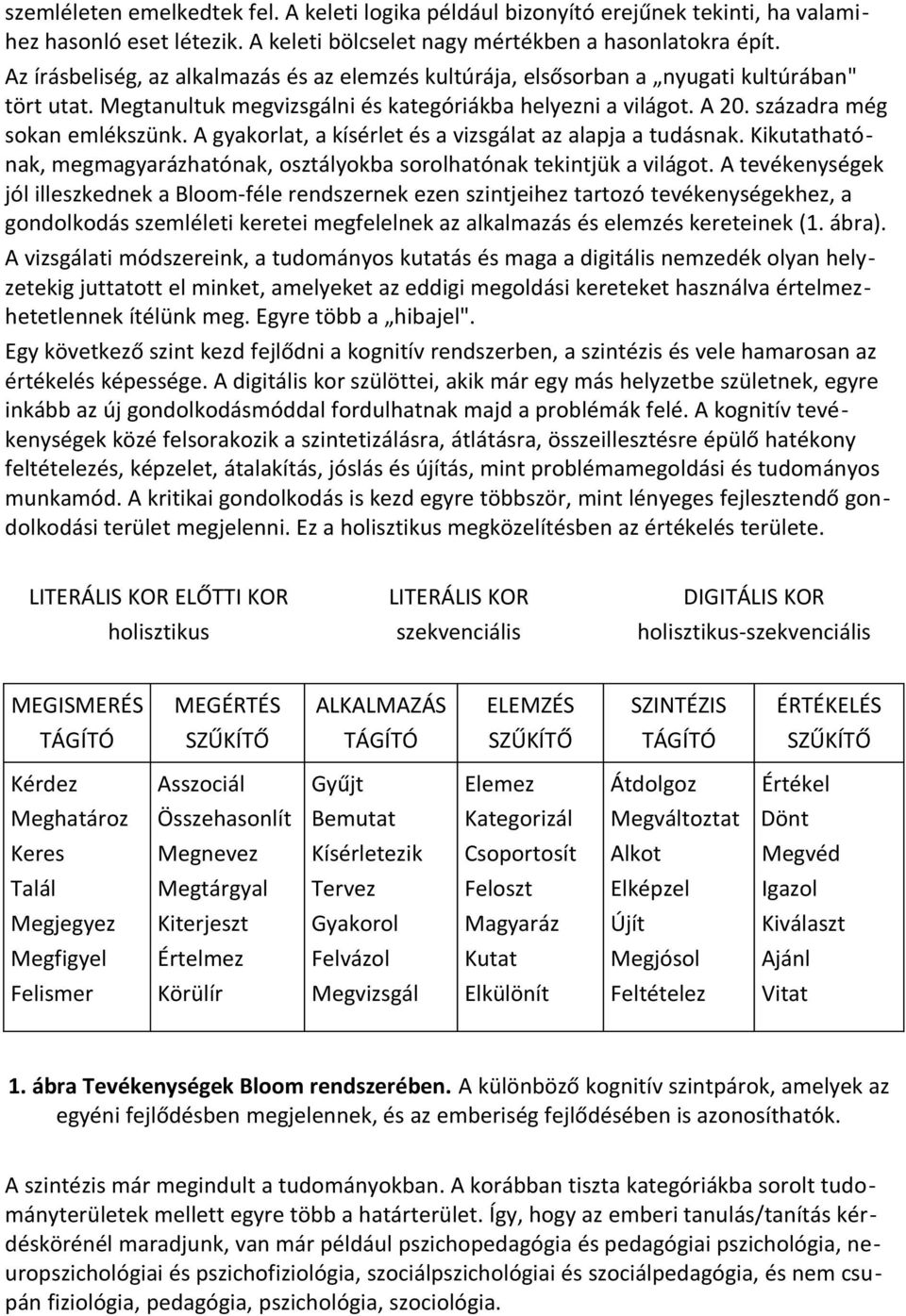 A gyakorlat, a kísérlet és a vizsgálat az alapja a tudásnak. Kikutathatónak, megmagyarázhatónak, osztályokba sorolhatónak tekintjük a világot.