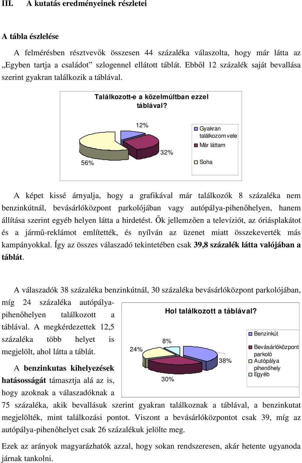 56% 12% 32% Gyakran találkozom vele Már láttam Soha A képet kissé árnyalja, hogy a grafikával már találkozók 8 százaléka nem benzinkútnál, bevásárlóközpont parkolójában vagy autópálya-pihenıhelyen,