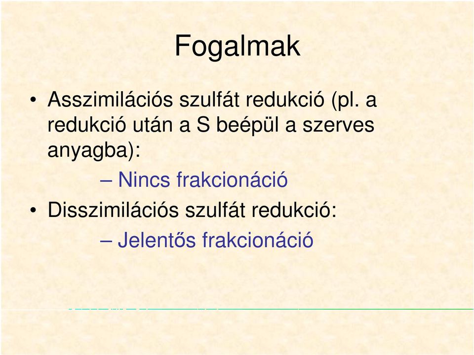 anyagba): Nincs frakcionáció