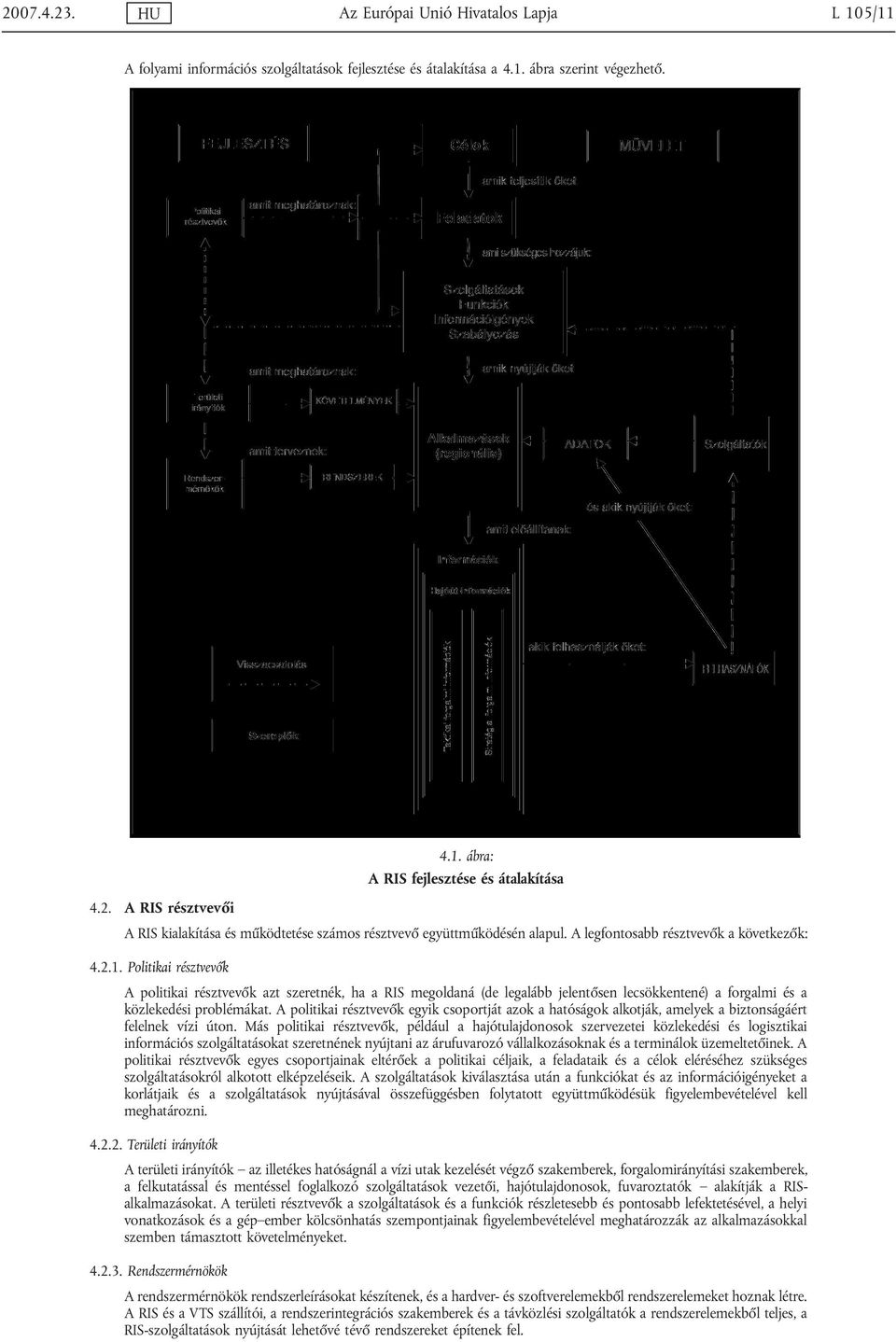 Politikai résztvevők A politikai résztvevők azt szeretnék, ha a RIS megoldaná (de legalább jelentősen lecsökkentené) a forgalmi és a közlekedési problémákat.