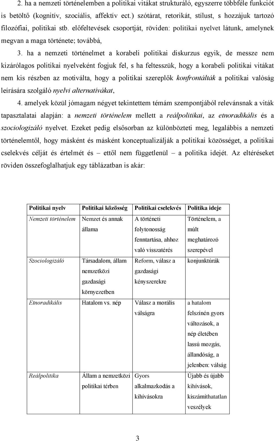 ha a nemzeti történelmet a korabeli politikai diskurzus egyik, de messze nem kizárólagos politikai nyelveként fogjuk fel, s ha feltesszük, hogy a korabeli politikai vitákat nem kis részben az