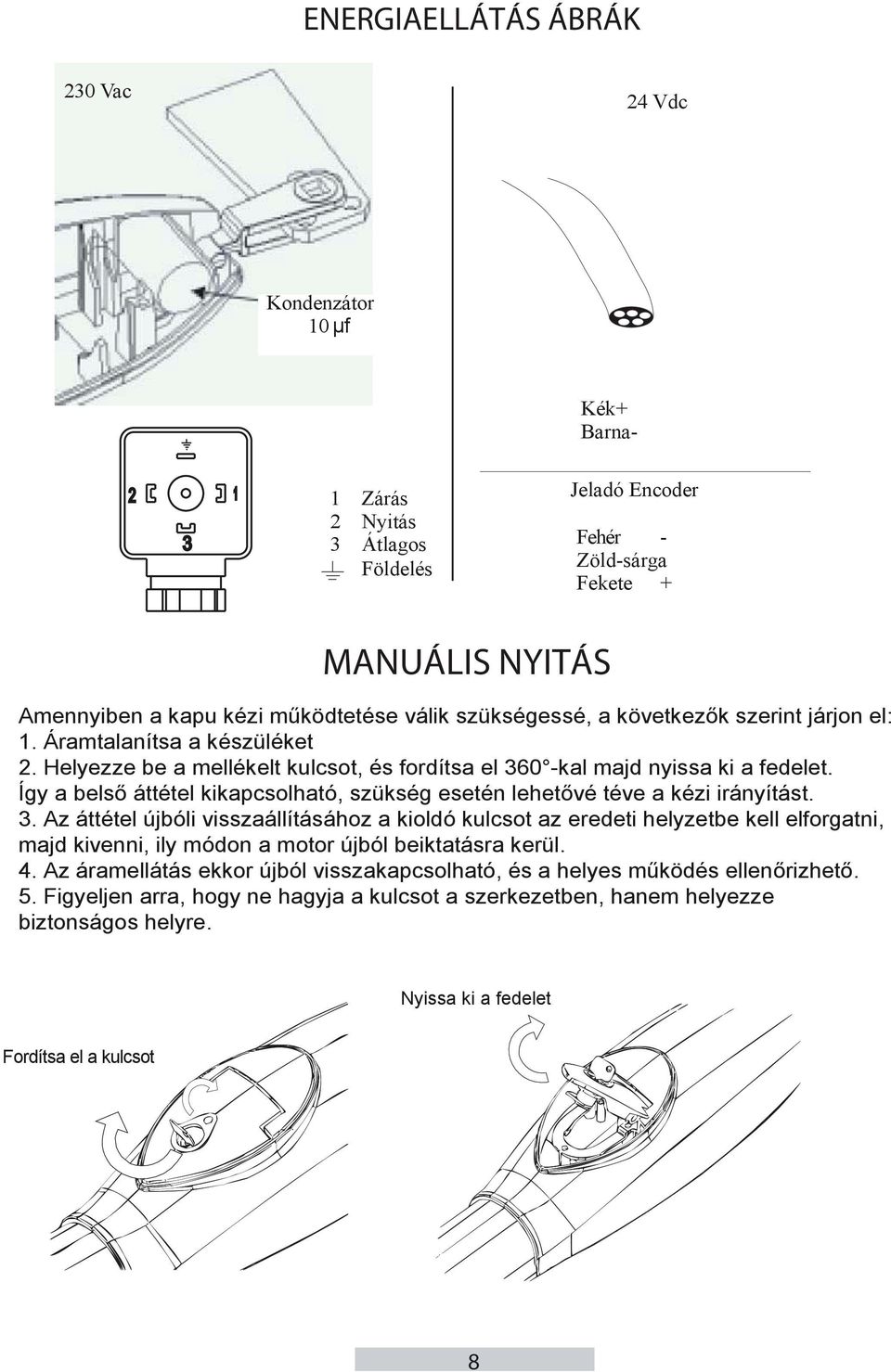 Így a belső áttétel kikapcsolható, szükség esetén lehetővé téve a kézi irányítást. 3.