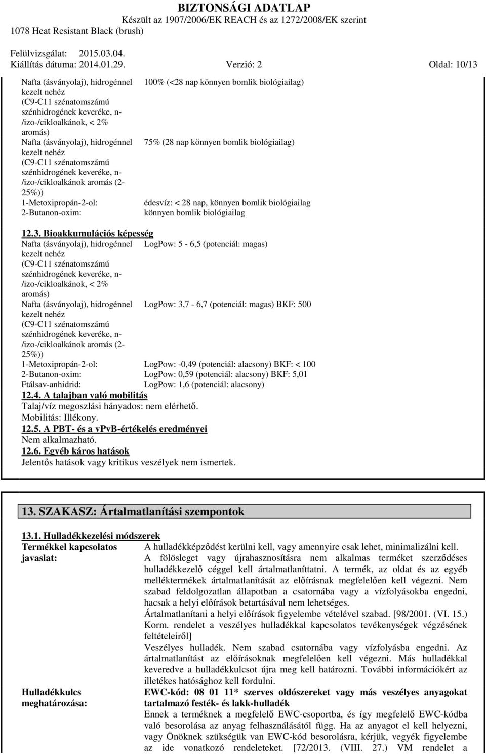 biológiailag könnyen bomlik biológiailag 12.3.