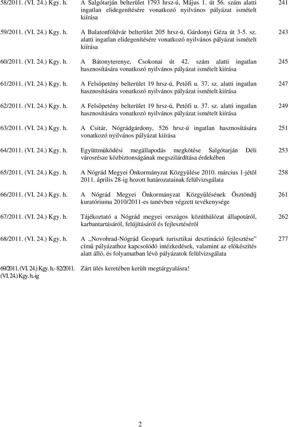 szám alatti ingatlan hasznosítására vonatkozó nyilvános pályázat ismételt kiírása 61/2011. (VI. 24.) Kgy. h. A Felsıpetény belterület 19 hrsz-ú, Petıfi u. 37. sz.