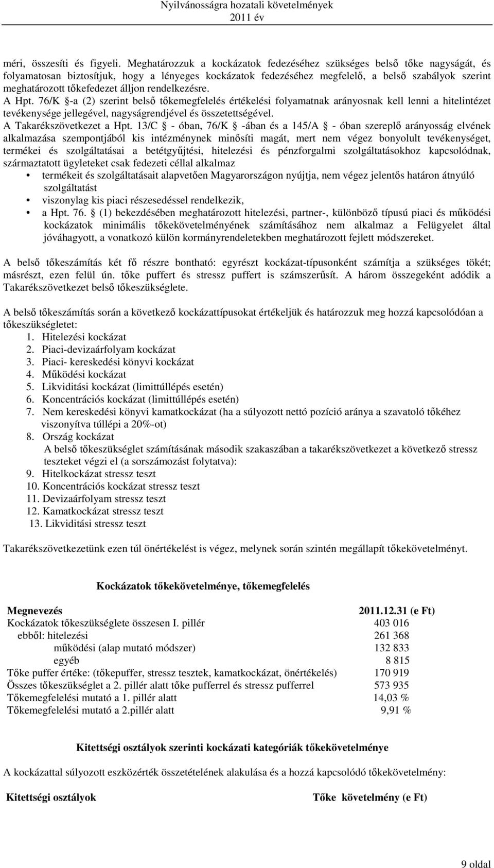 tőkefedezet álljon rendelkezésre. A Hpt.