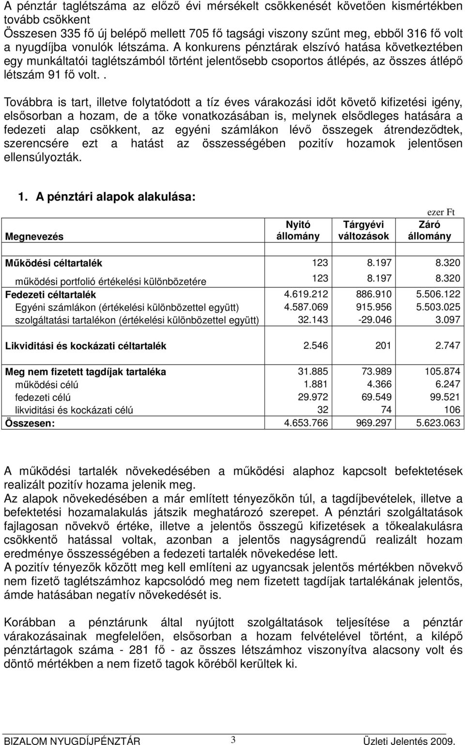 . Továbbra is tart, illetve folytatódott a tíz éves várakozási időt követő kifizetési igény, elsősorban a hozam, de a tőke vonatkozásában is, melynek elsődleges hatására a fedezeti alap csökkent, az