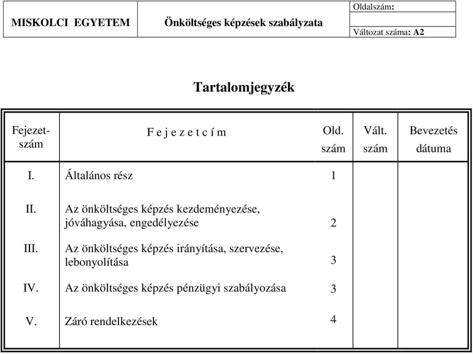 Az önköltséges képzés kezdeményezése, jóváhagyása, engedélyezése Az önköltséges