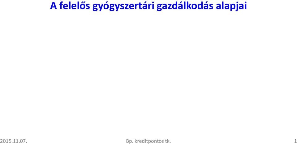 gazdálkodás alapjai