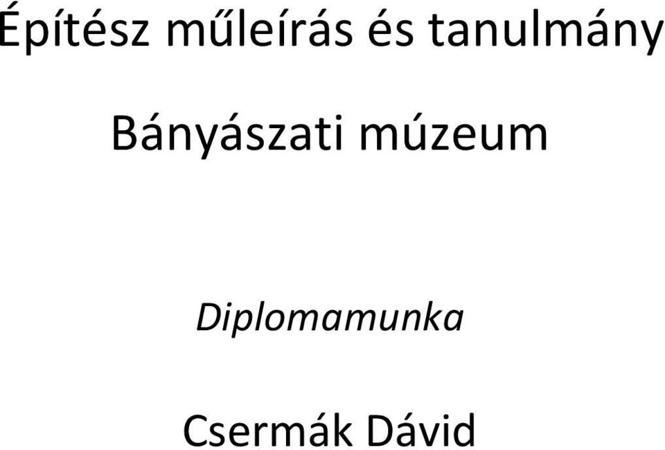 Bányászati múzeum