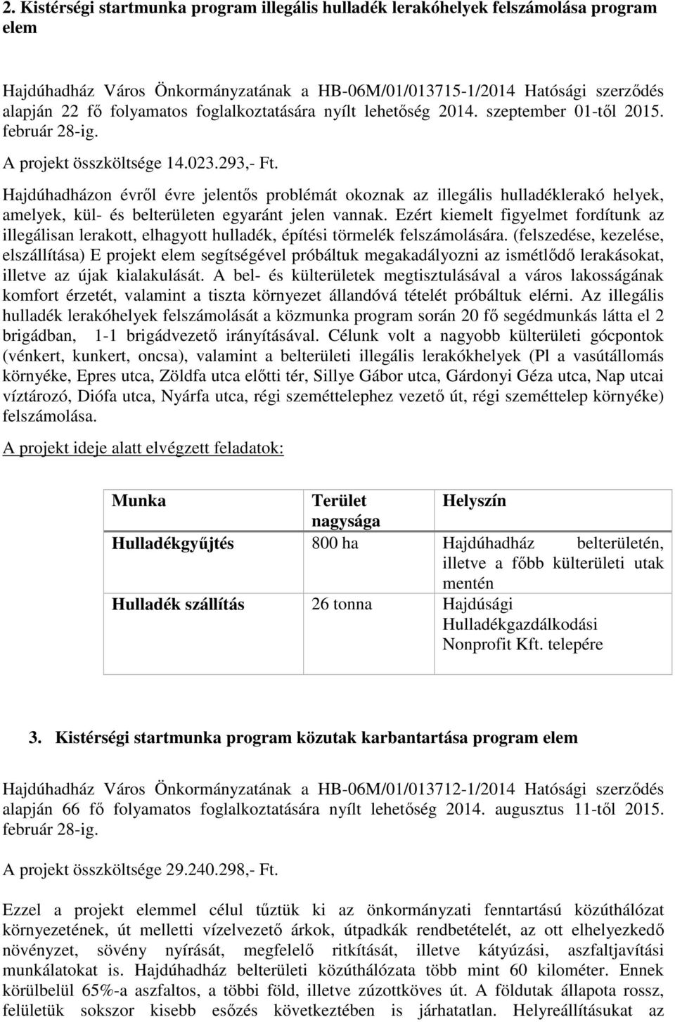 Hajdúhadházon évről évre jelentős problémát okoznak az illegális hulladéklerakó helyek, amelyek, kül- és belterületen egyaránt jelen vannak.