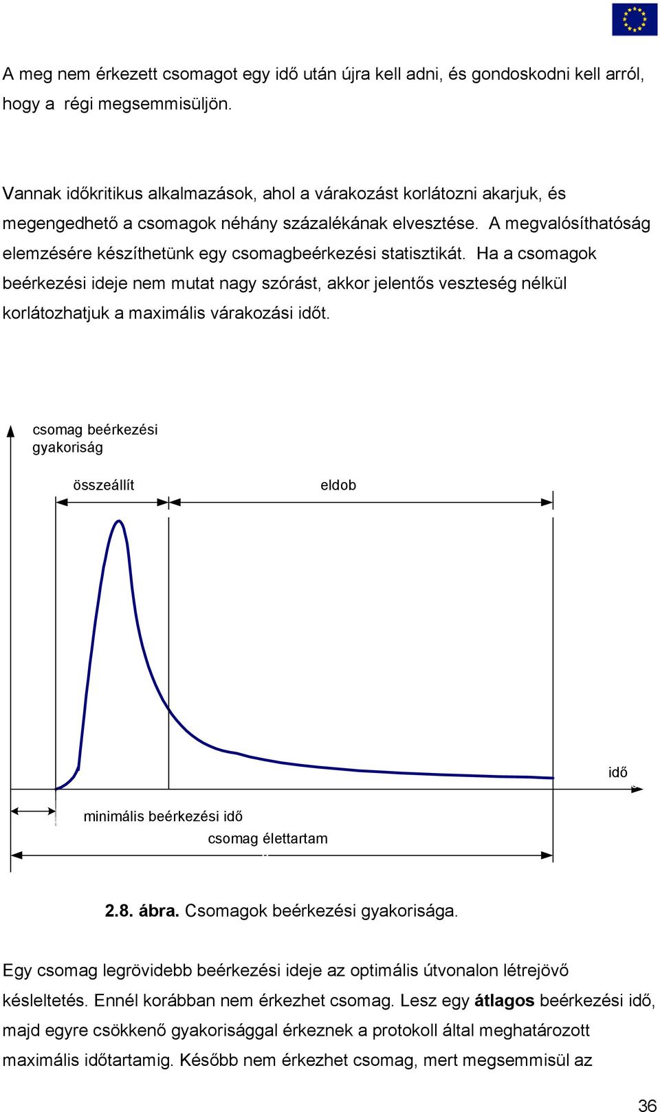 A megvalósíthatóság elemzésére készíthetünk egy csomagbeérkezési statisztikát.