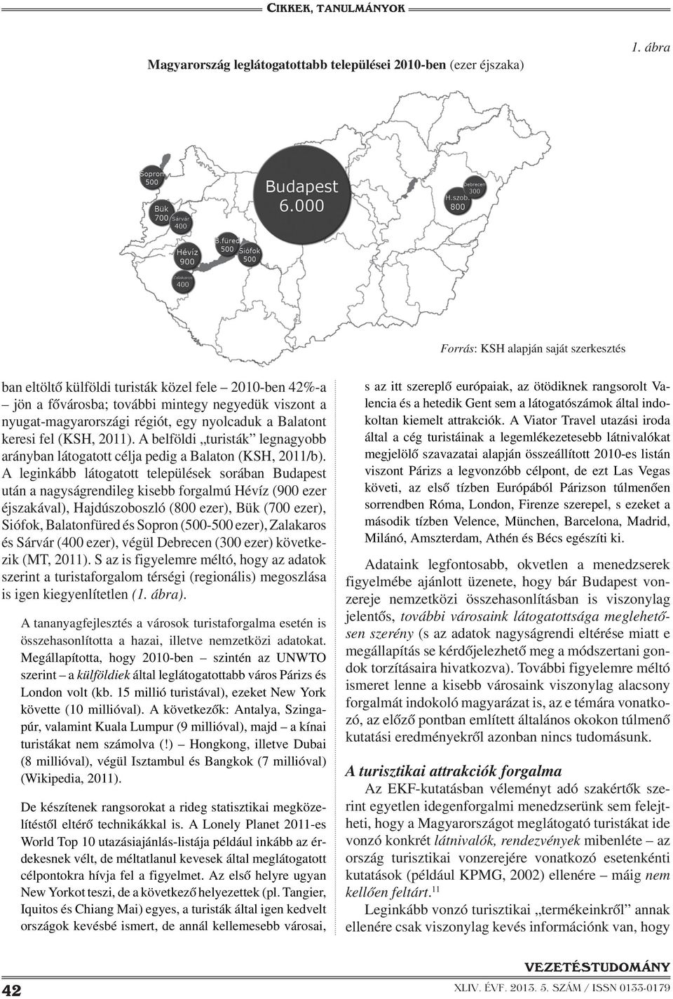 Balatont keresi fel (KSH, 2011). A belföldi turisták legnagyobb arányban látogatott célja pedig a Balaton (KSH, 2011/b).