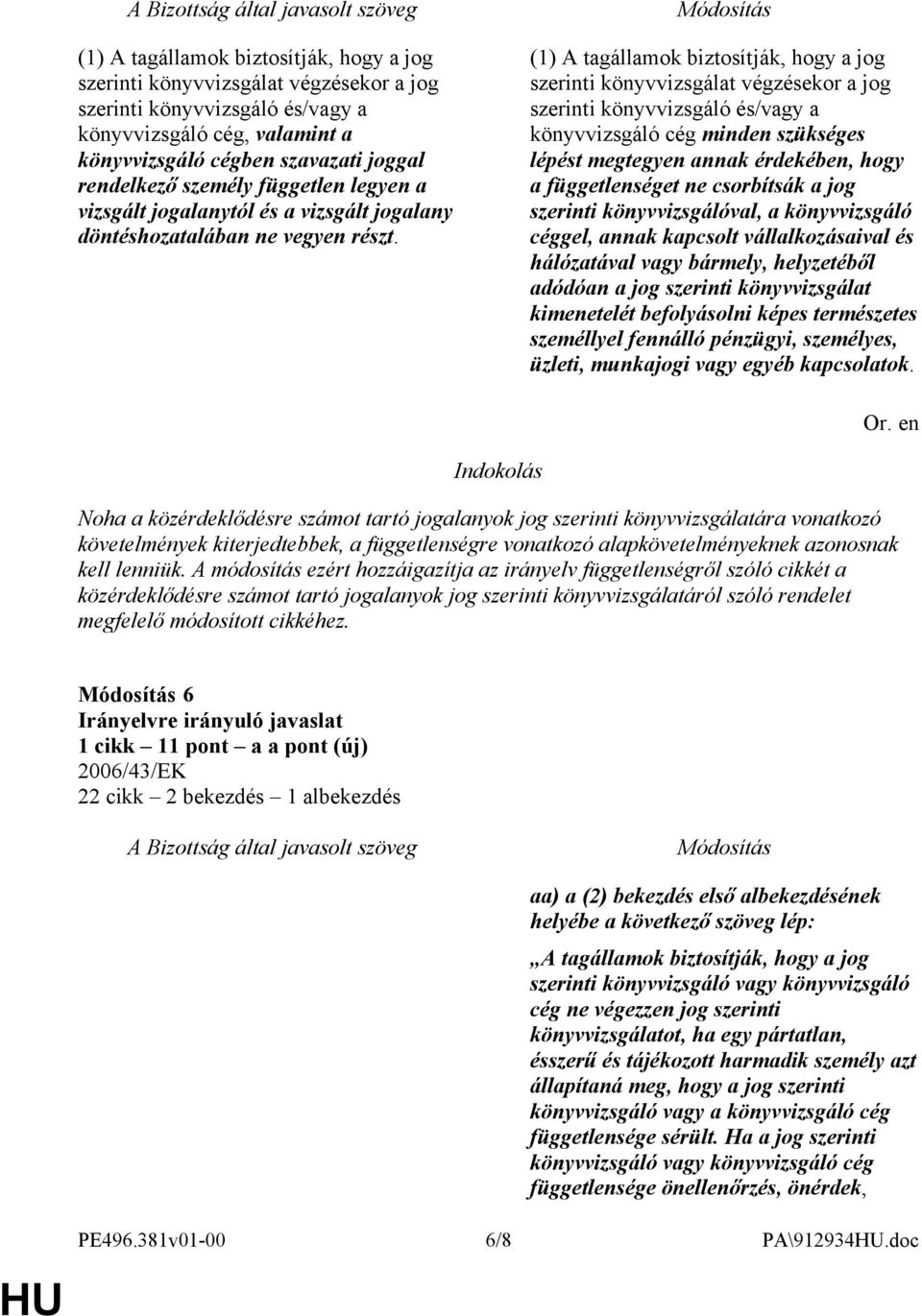 (1) A tagállamok biztosítják, hogy a jog szerinti könyvvizsgálat végzésekor a jog szerinti könyvvizsgáló és/vagy a könyvvizsgáló cég minden szükséges lépést megtegyen annak érdekében, hogy a