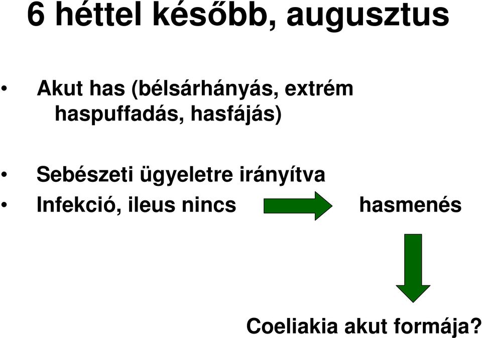 hasfájás) Sebészeti ügyeletre irányítva