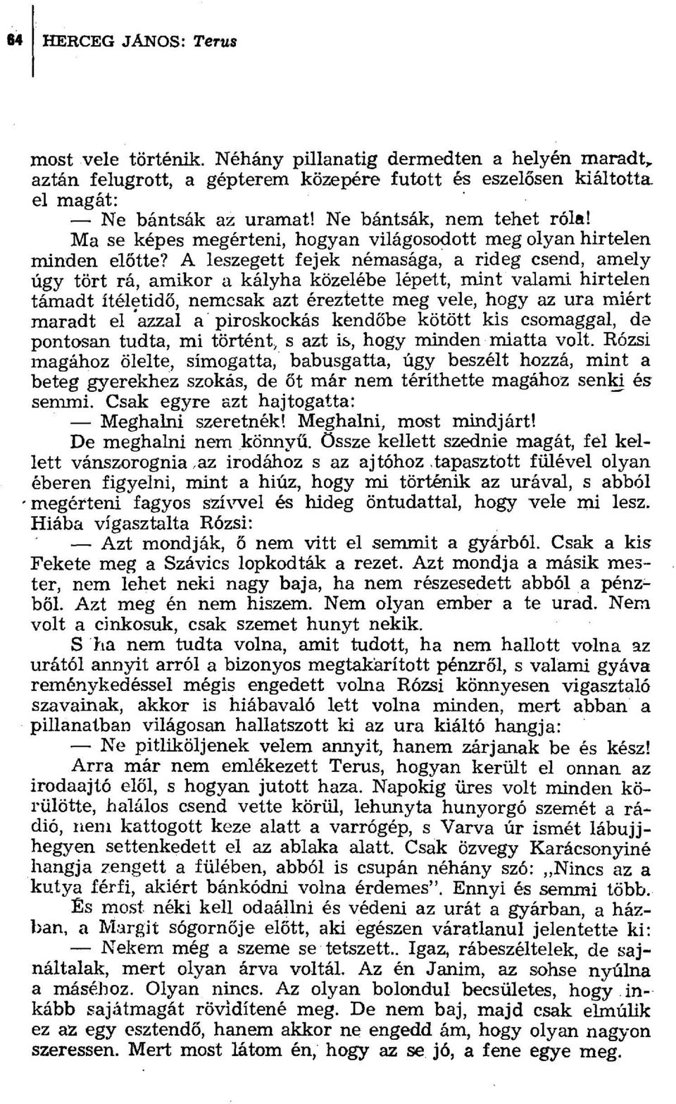 A leszegett fejek némasága, a rideg csend, amely úgy tört rá, amikor a kályha közelébe lépett, mint valami hirtelen támadt ítéletid ő, nemcsak azt éreztette meg vele, hogy az ura miért maradt el