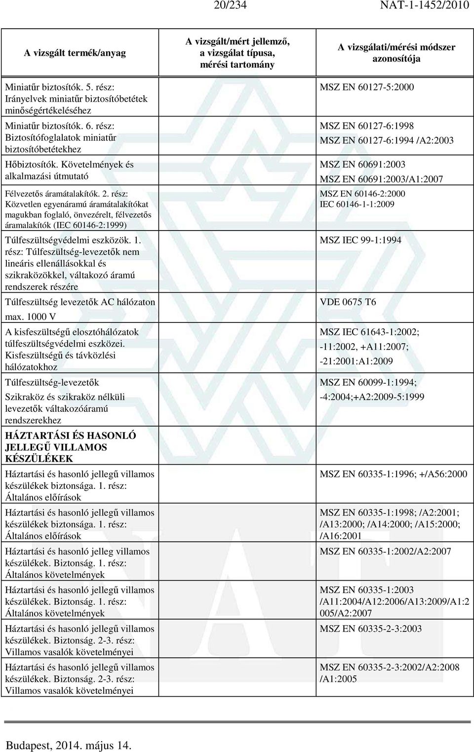 rész: Közvetlen egyenáramú áramátalakítókat magukban foglaló, önvezérelt, félvezetős áramalakítók (IEC 60146-2:1999) Túlfeszültségvédelmi eszközök. 1.