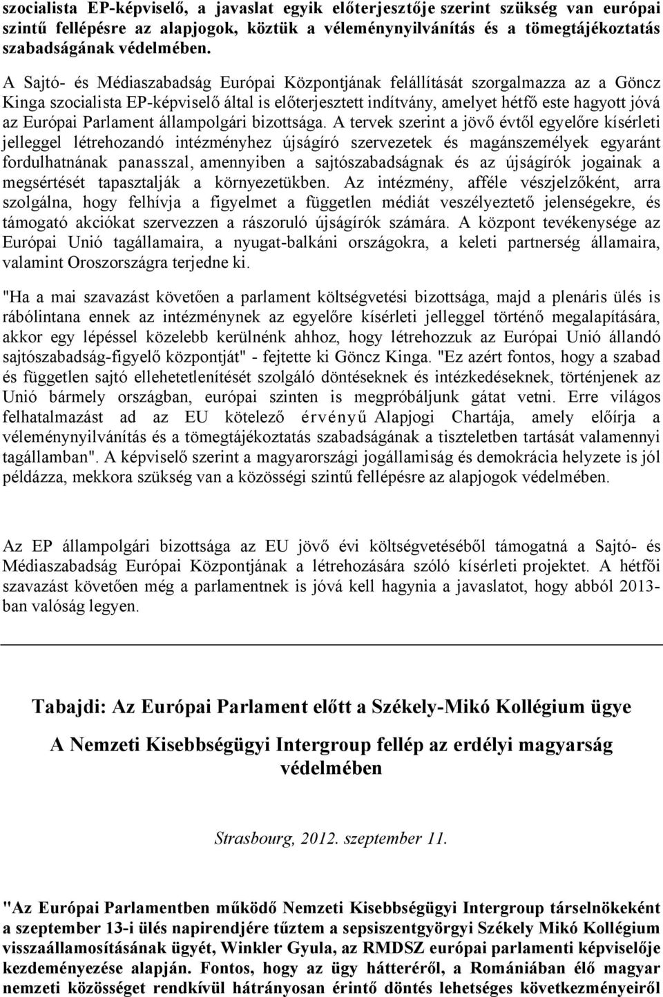 Parlament állampolgári bizottsága.