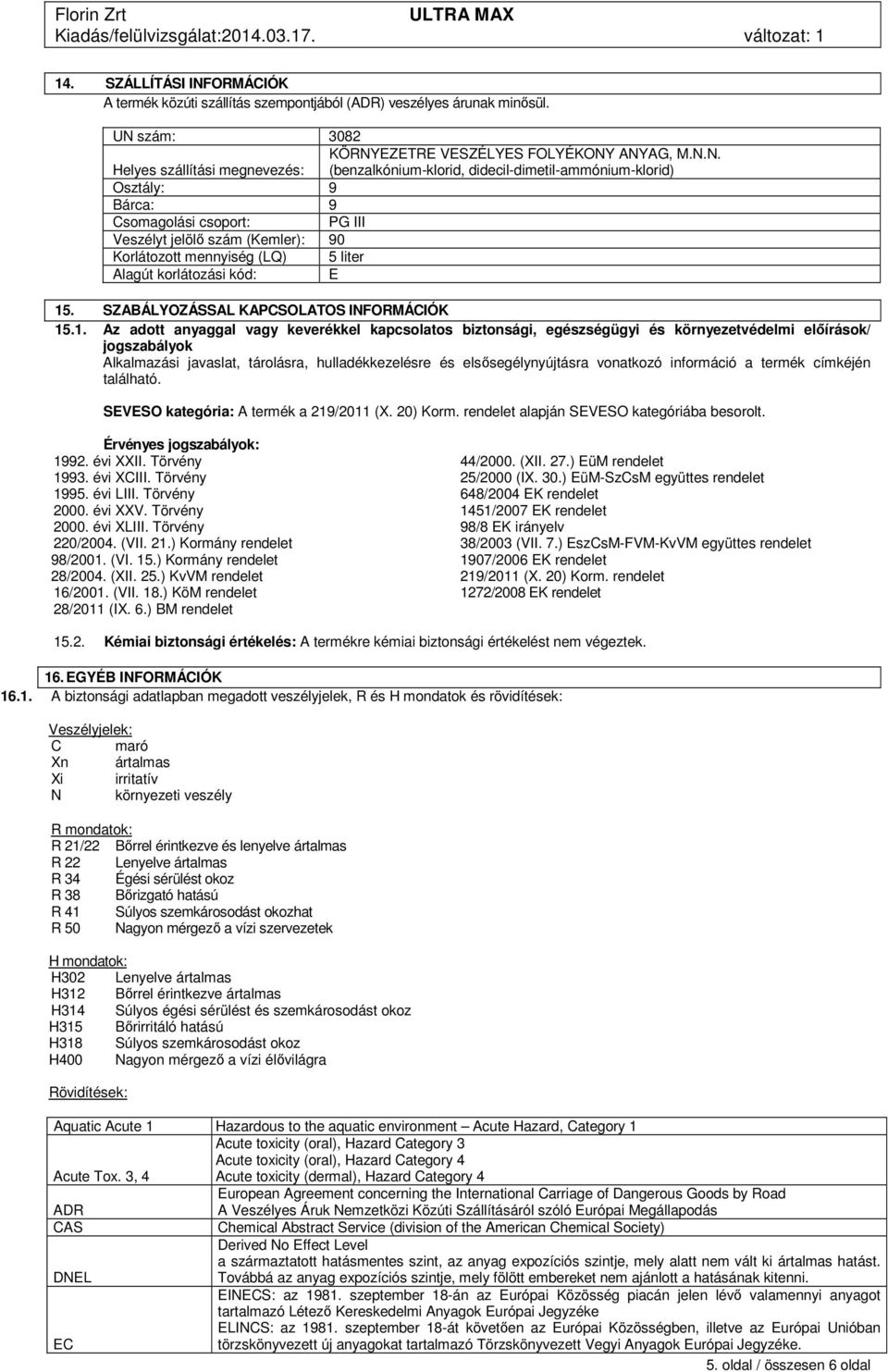 szám: 3082 KÖRNY