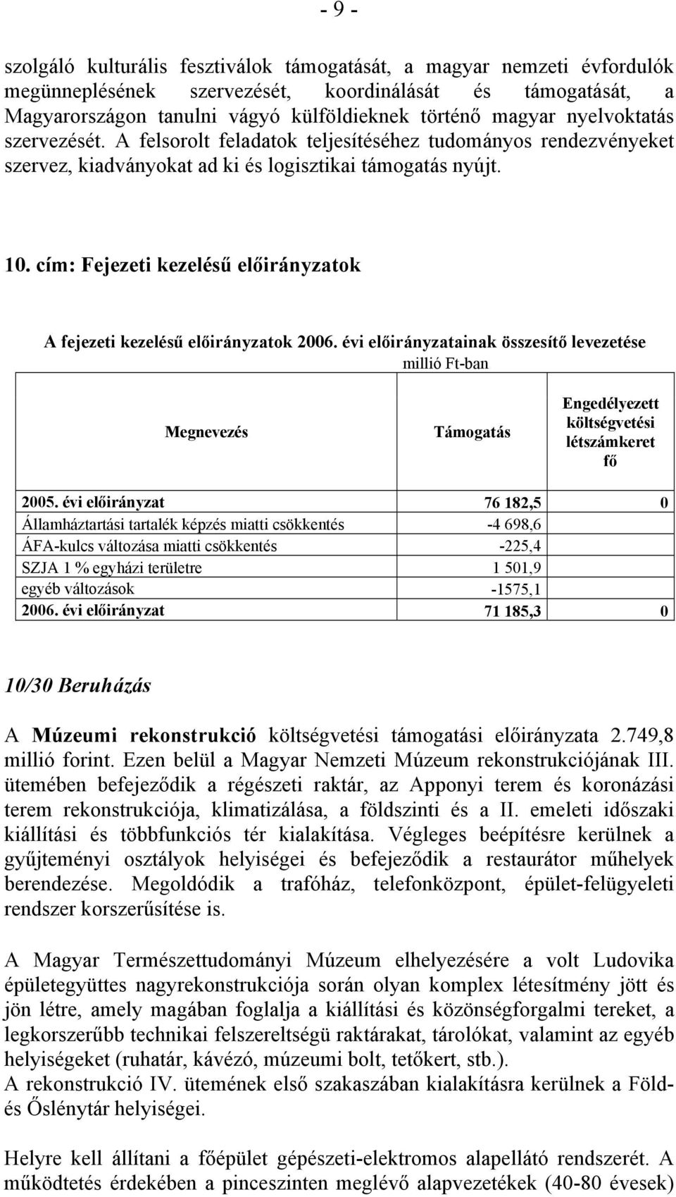 cím: Fejezeti kezelésű előirányzatok A fejezeti kezelésű előirányzatok 2006.