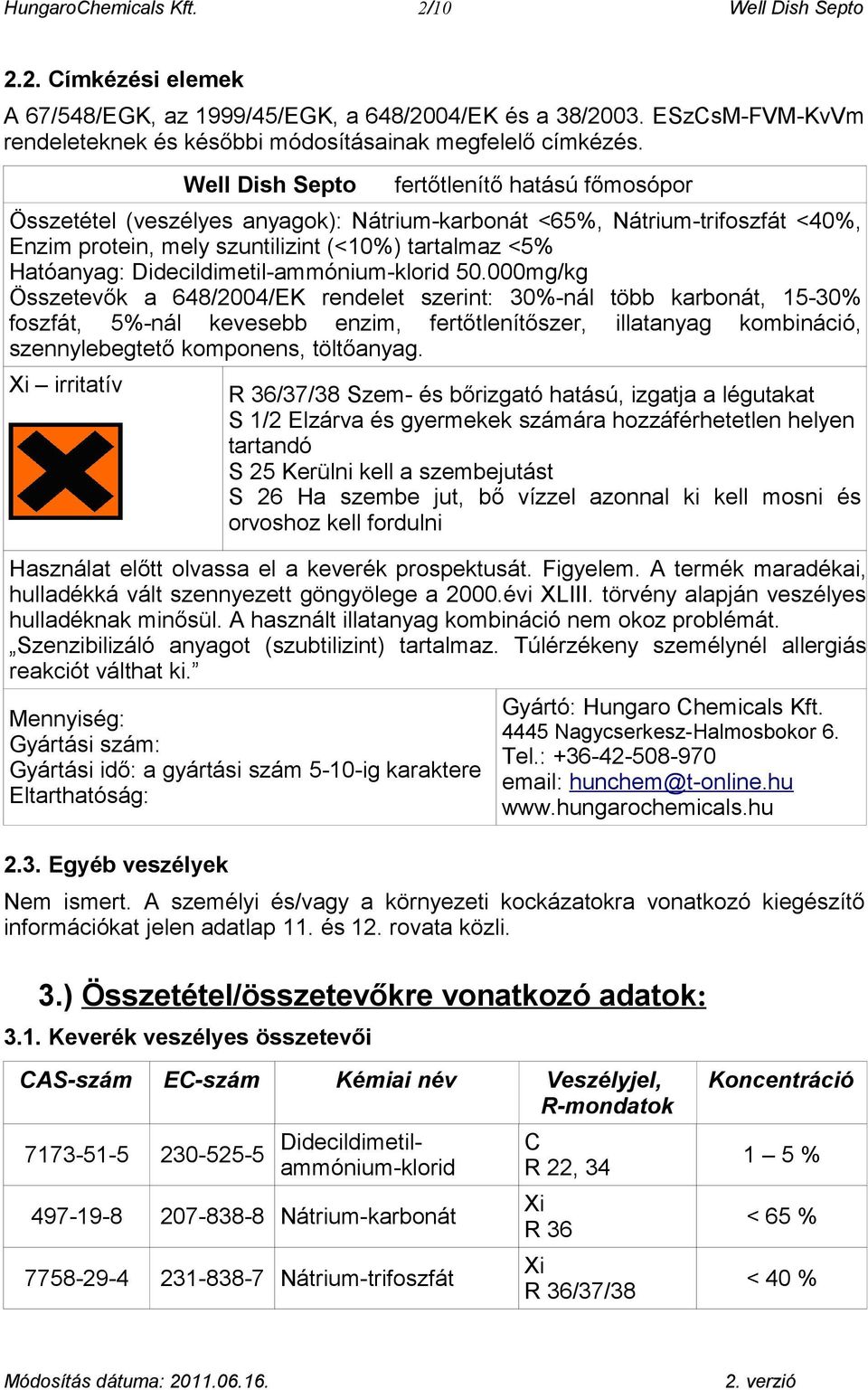 Didecildimetil-ammónium-klorid 50.