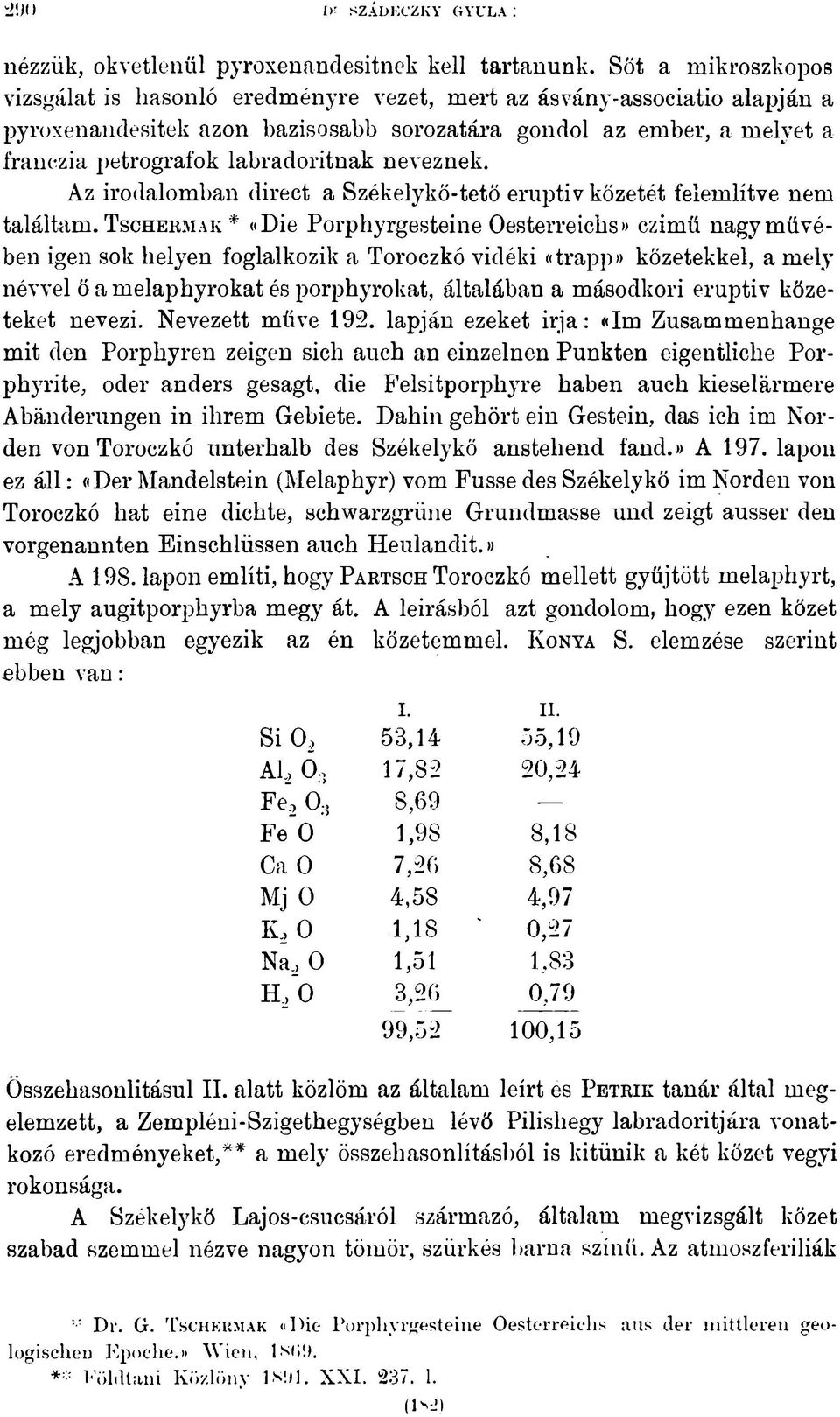 labradoritnak neveznek. Az irodalomban direct a Székelykő-tető eruptiv kőzetét felemlítve nem találtam.