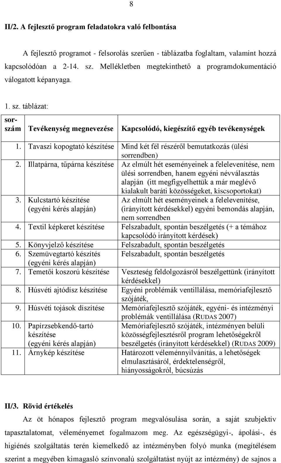 Illatpárna, tűpárna készítése Az elmúlt hét eseményeinek a felelevenítése, nem ülési sorrendben, hanem egyéni névválasztás alapján (itt megfigyelhettük a már meglévő kialakult baráti közösségeket,