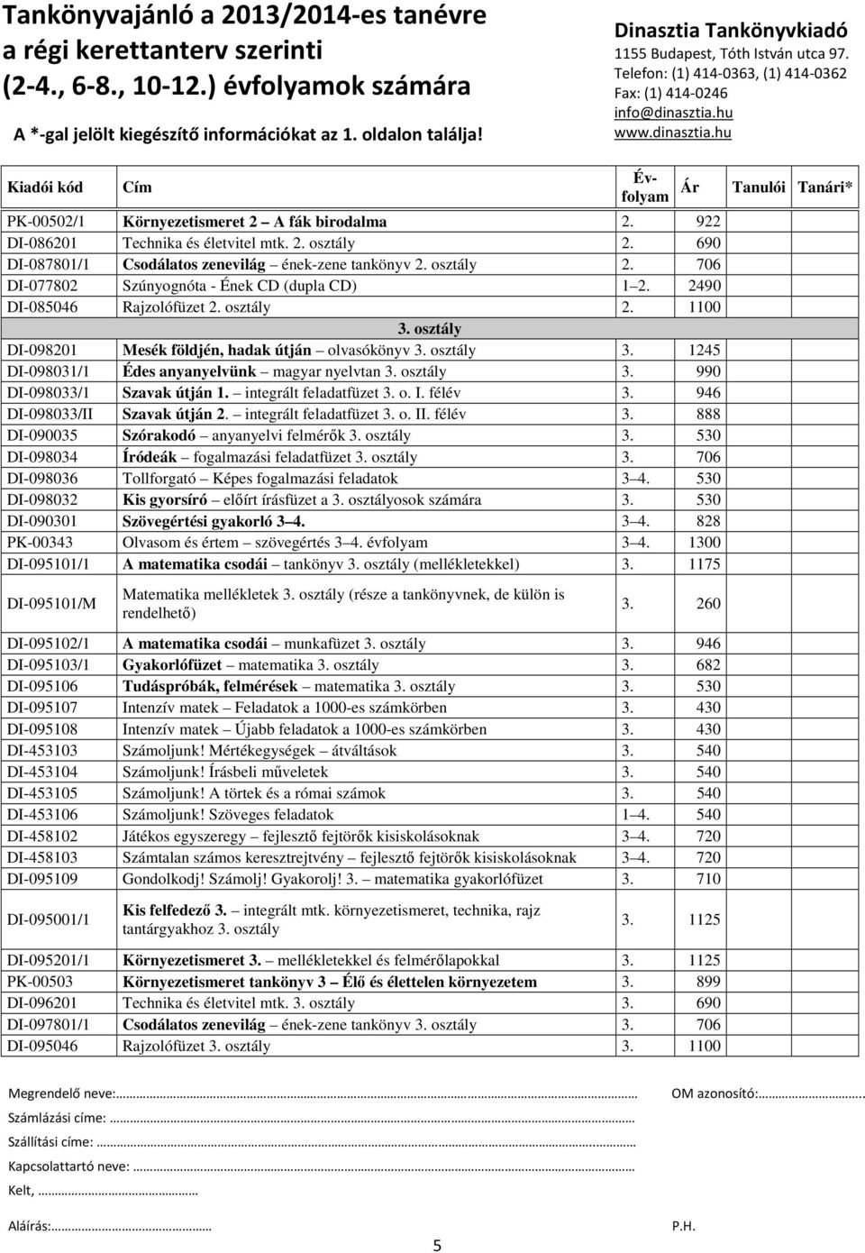 integrált feladatfüzet 3. o. I. félév 3. 946 DI-098033/II Szavak útján 2. integrált feladatfüzet 3. o. II. félév 3. 888 DI-090035 Szórakodó anyanyelvi felmérők 3. osztály 3.