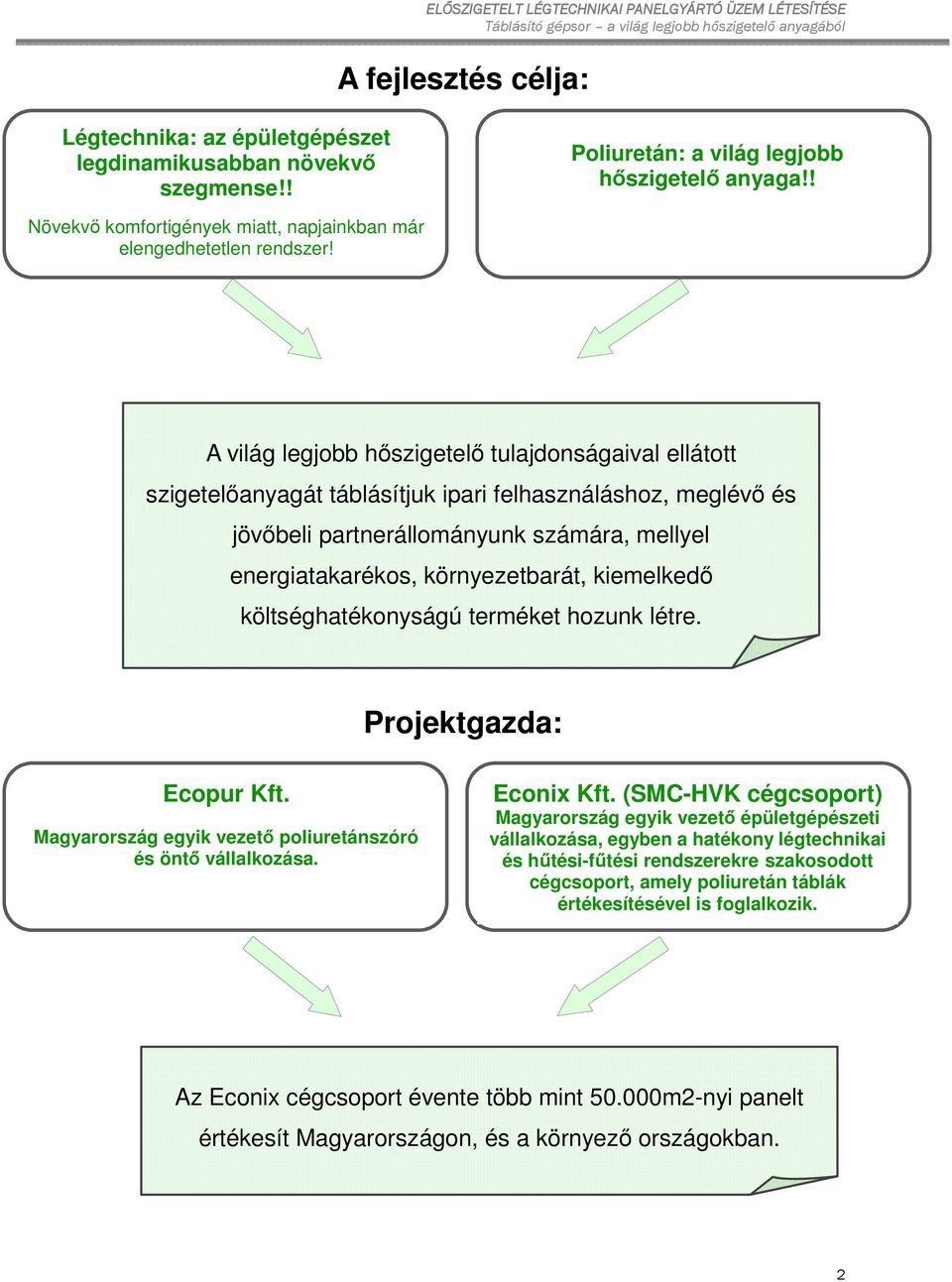 A világ legjobb hőszigetelő tulajdonságaival ellátott szigetelőanyagát táblásítjuk ipari felhasználáshoz, meglévő és jövőbeli partnerállományunk számára, mellyel energiatakarékos, környezetbarát,